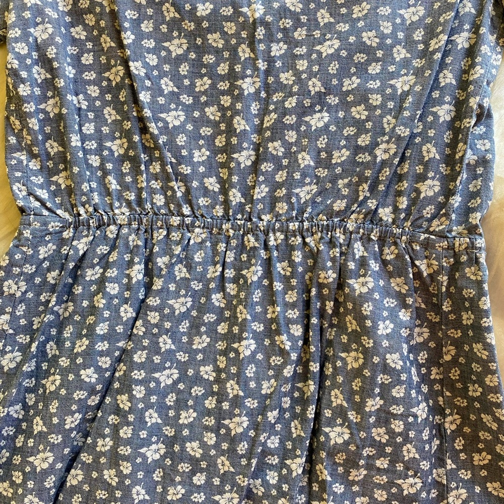 J. Crew Blue Chambray 100% Cotton Faux Wrap Dress size XXS - Picture 10 of 16